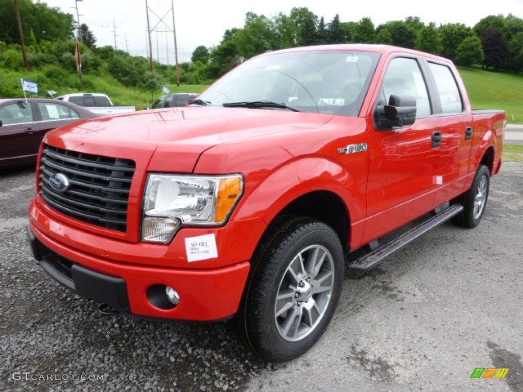 2014 F150 STX SuperCrew 4x4 - Race Red / Black photo #4