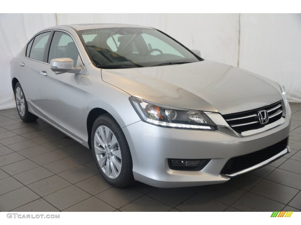 2014 Accord EX-L V6 Sedan - Alabaster Silver Metallic / Gray photo #1