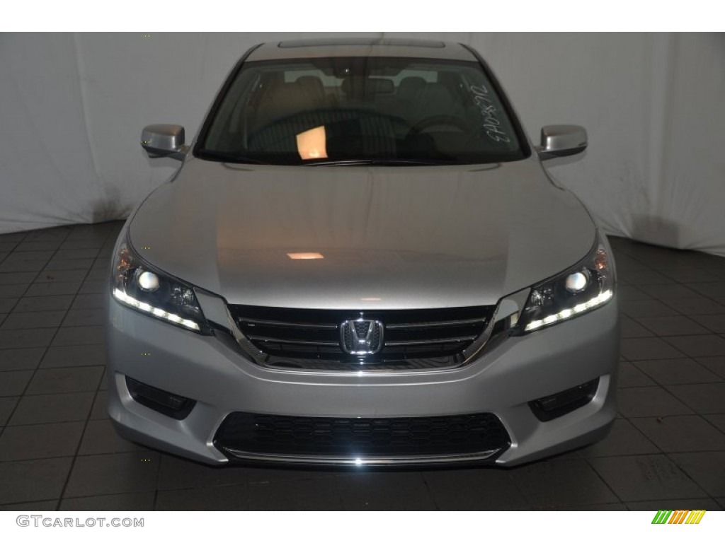 2014 Accord EX-L V6 Sedan - Alabaster Silver Metallic / Gray photo #2