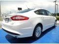 2014 White Platinum Ford Fusion Hybrid SE  photo #3
