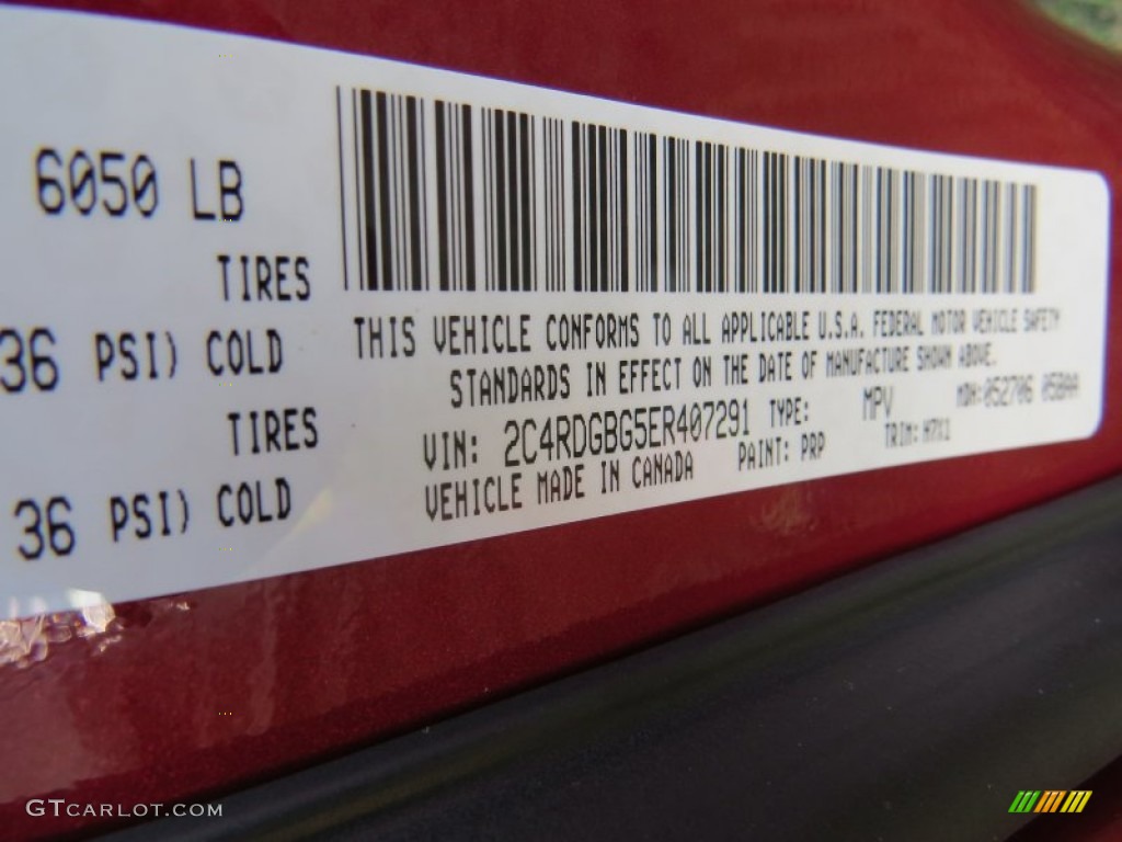 2014 Grand Caravan American Value Package - Deep Cherry Red Crystal Pearl / Black/Light Graystone photo #9