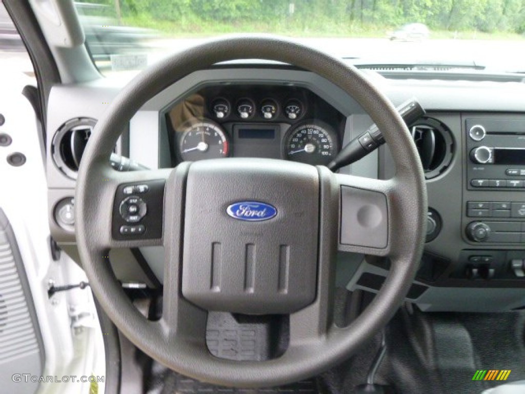 2015 Ford F350 Super Duty XL Super Cab 4x4 Utility Steel Steering Wheel Photo #94776339