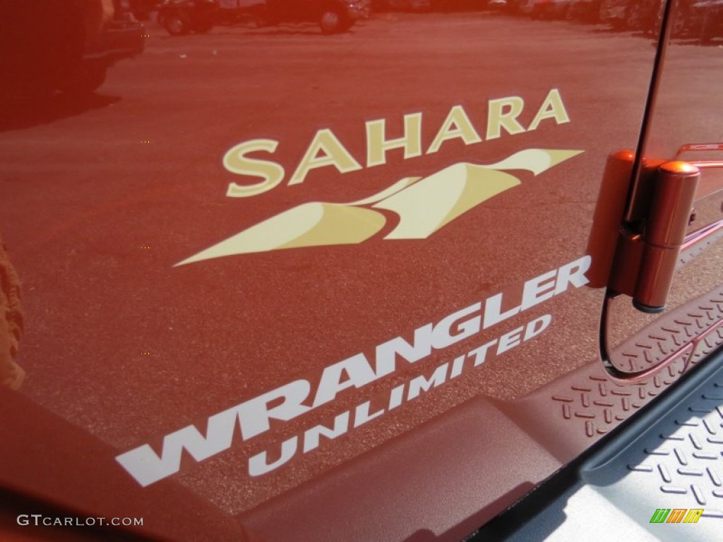 2014 Wrangler Unlimited Sahara 4x4 - Copperhead Pearl / Black/Dark Saddle photo #7