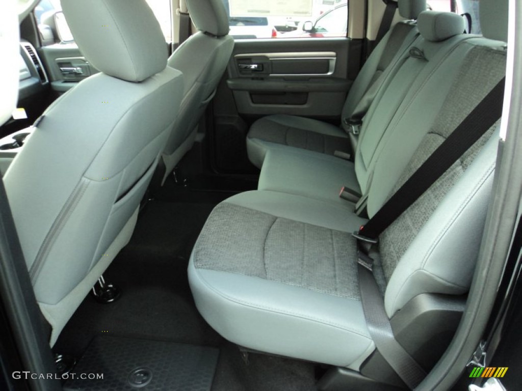 2014 1500 Big Horn Crew Cab 4x4 - Black / Black/Diesel Gray photo #8
