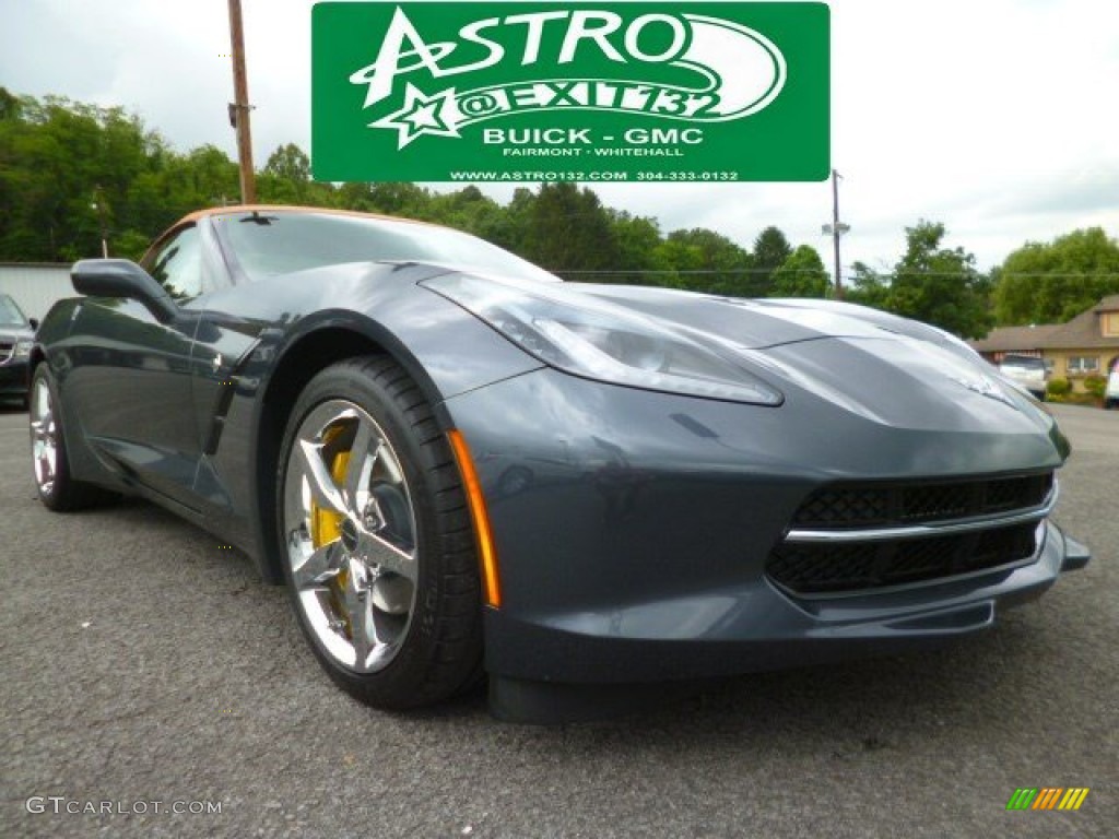 2014 Corvette Stingray Convertible - Cyber Gray Metallic / Kalahari photo #1