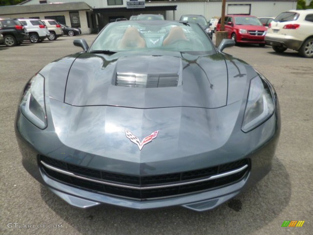 2014 Corvette Stingray Convertible - Cyber Gray Metallic / Kalahari photo #2