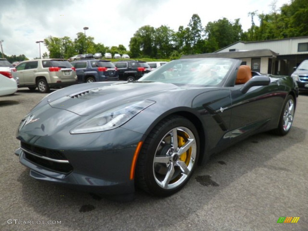 2014 Corvette Stingray Convertible - Cyber Gray Metallic / Kalahari photo #3
