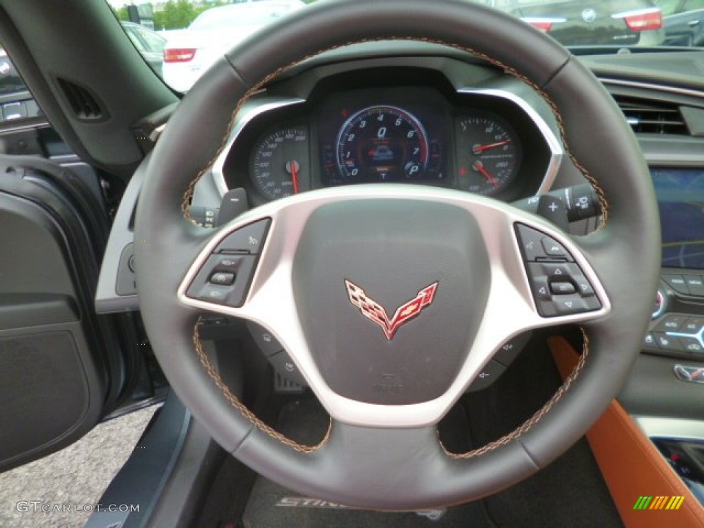 2014 Chevrolet Corvette Stingray Convertible Kalahari Steering Wheel Photo #94779507