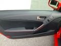 2014 Hyundai Genesis Coupe R-Spec Black/Red Interior Door Panel Photo