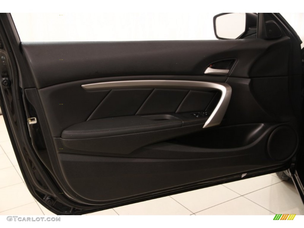 2009 Honda Accord EX-L V6 Coupe Black Door Panel Photo #94782282