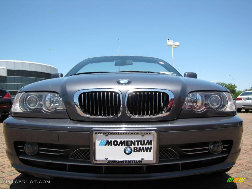 2002 3 Series 330i Convertible - Steel Grey Metallic / Grey photo #8