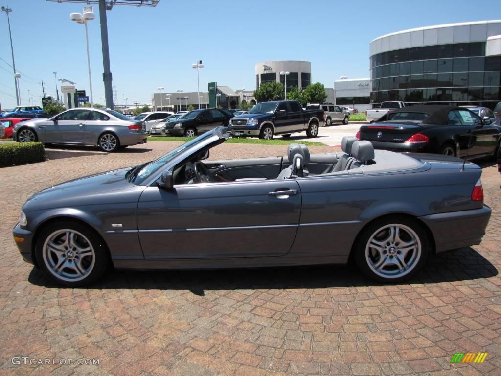 2002 3 Series 330i Convertible - Steel Grey Metallic / Grey photo #10