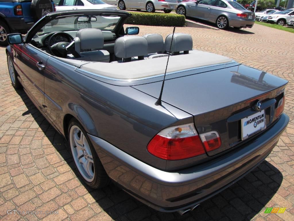 2002 3 Series 330i Convertible - Steel Grey Metallic / Grey photo #11