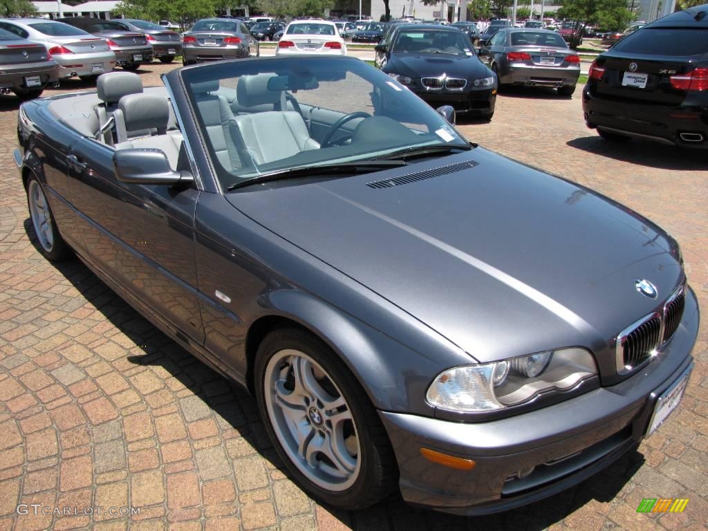2002 3 Series 330i Convertible - Steel Grey Metallic / Grey photo #15