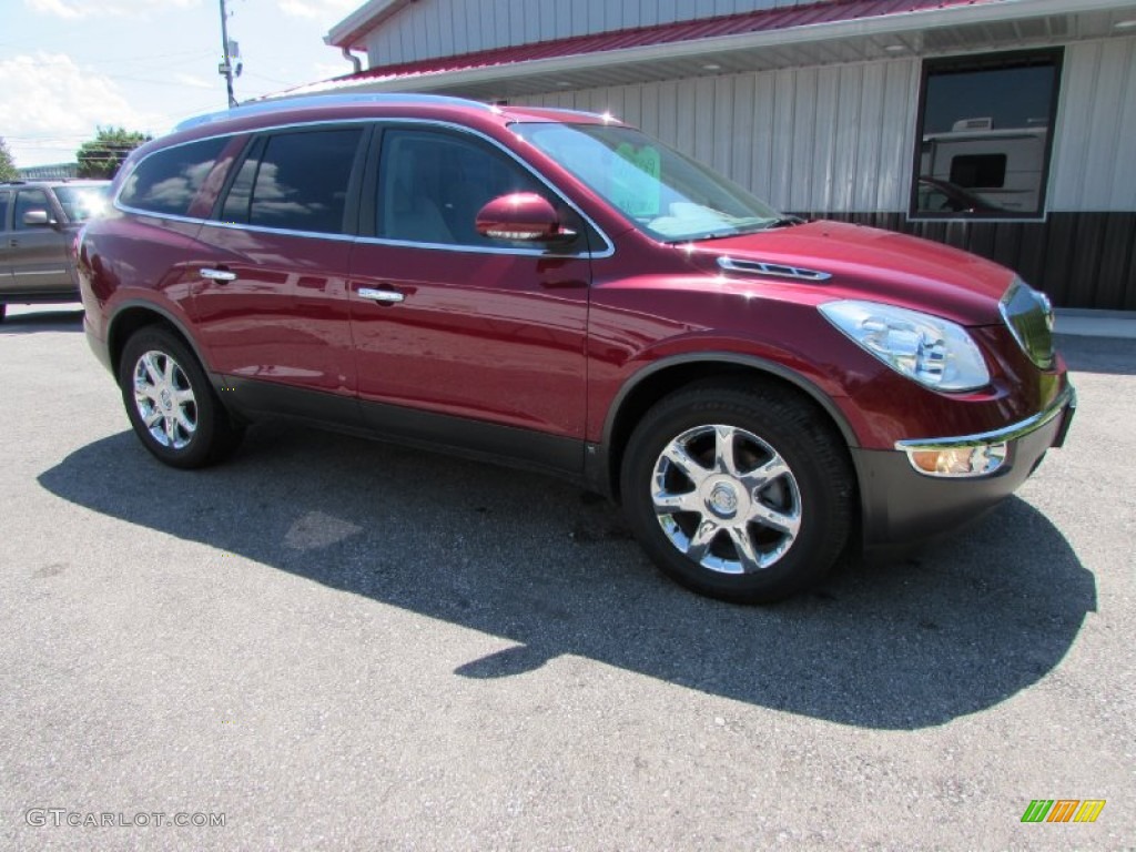 2009 Enclave CXL - Red Jewel Tintcoat / Dark Titanium/Titanium photo #10