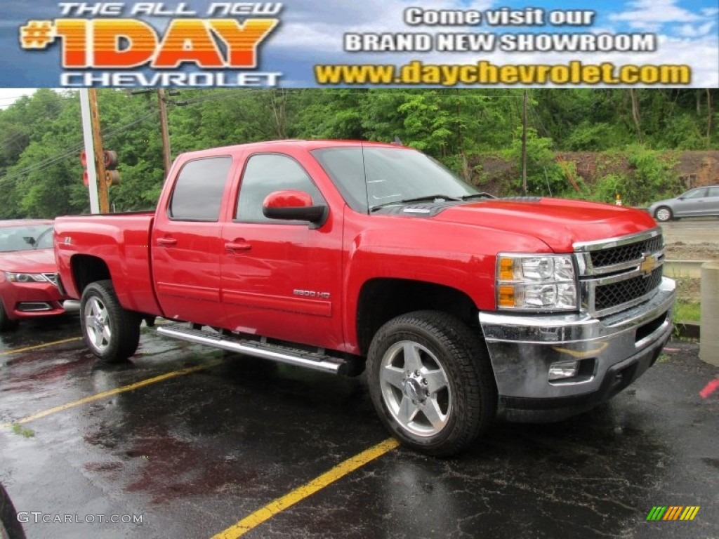 2014 Silverado 2500HD LTZ Crew Cab 4x4 - Victory Red / Ebony photo #1