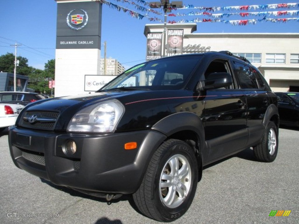 2006 Tucson GLS V6 4x4 - Obsidian Black / Gray photo #2