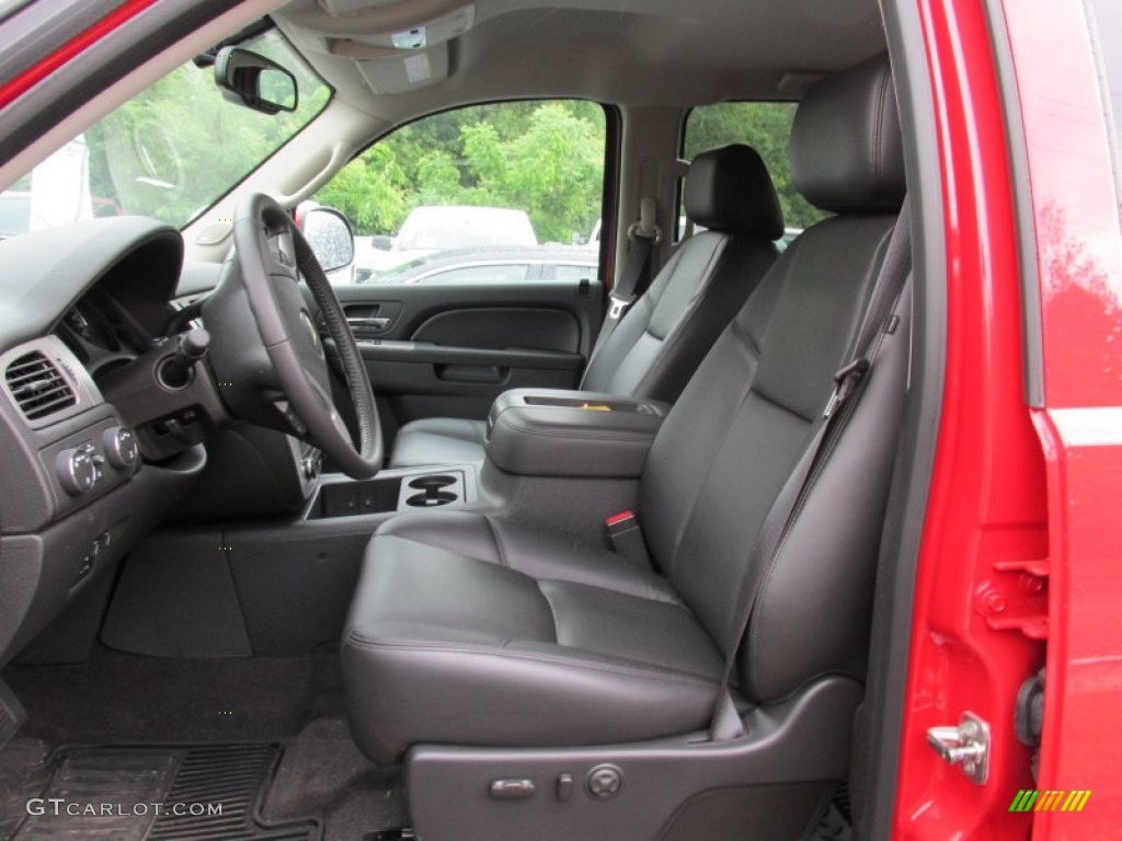 Ebony Interior 2014 Chevrolet Silverado 2500HD LTZ Crew Cab 4x4 Photo #94789098