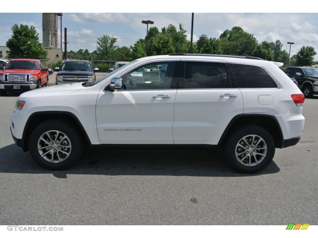 2014 Grand Cherokee Limited - Bright White / New Zealand Black/Light Frost photo #3