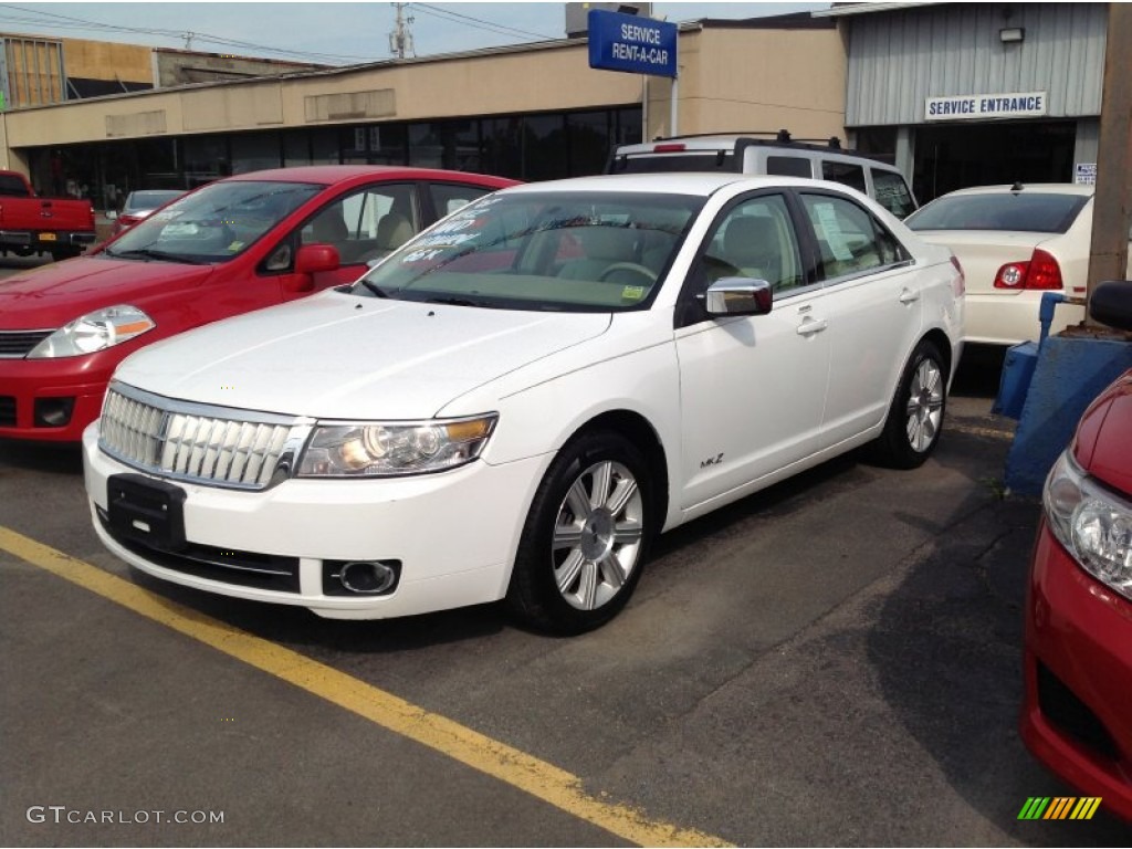 2007 MKZ AWD Sedan - Oxford White / Sand photo #3