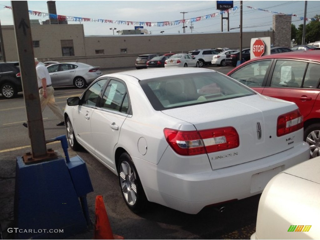 2007 MKZ AWD Sedan - Oxford White / Sand photo #4