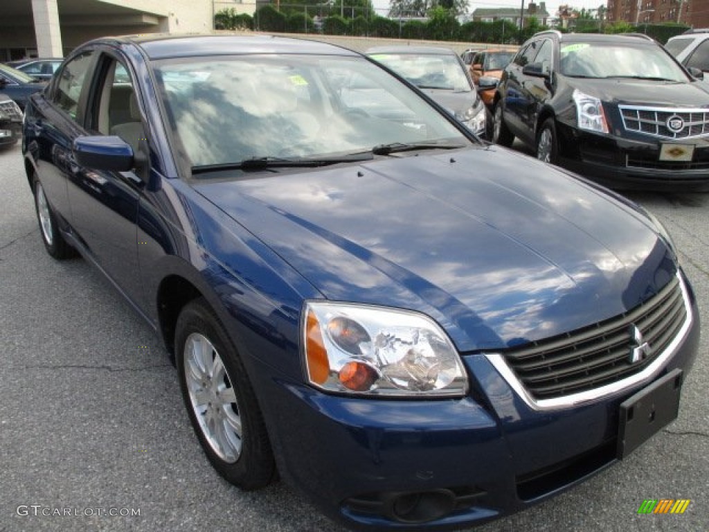 2009 Galant ES - Maizen Blue Pearl / Beige photo #8