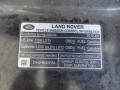 2012 Land Rover Range Rover Autobiography Info Tag