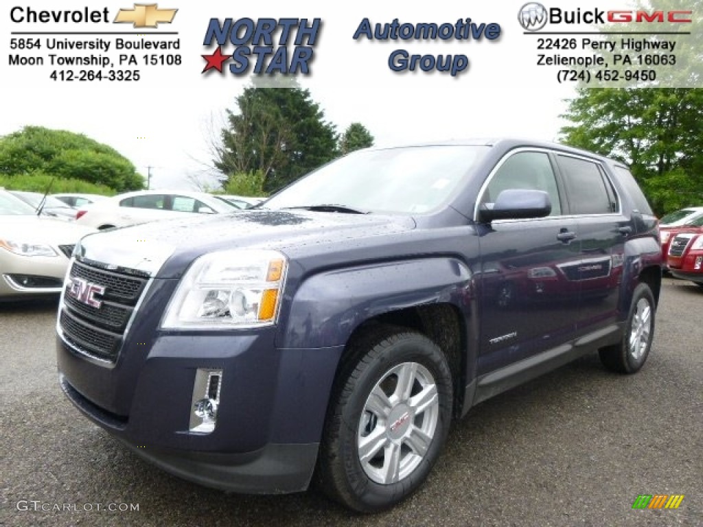 2014 Terrain SLE AWD - Atlantis Blue Metallic / Jet Black photo #1