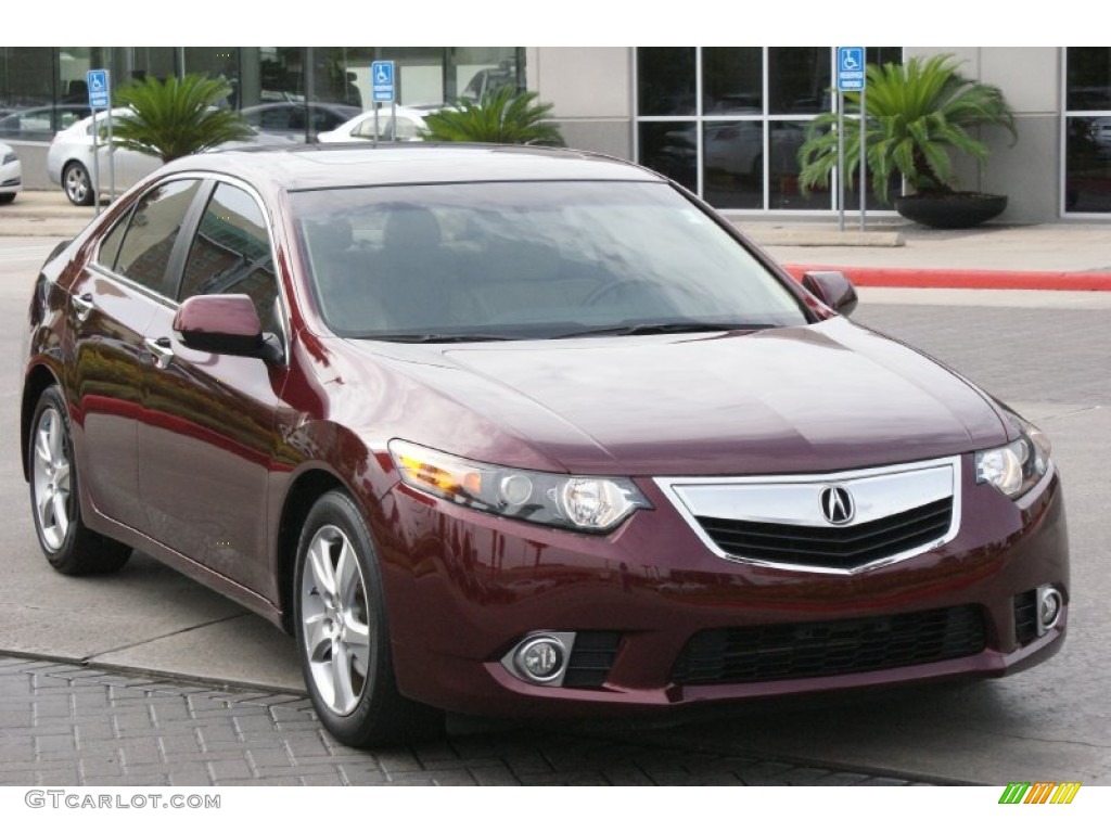 2011 TSX Sedan - Basque Red Pearl / Taupe photo #3