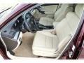 2011 Acura TSX Taupe Interior Front Seat Photo