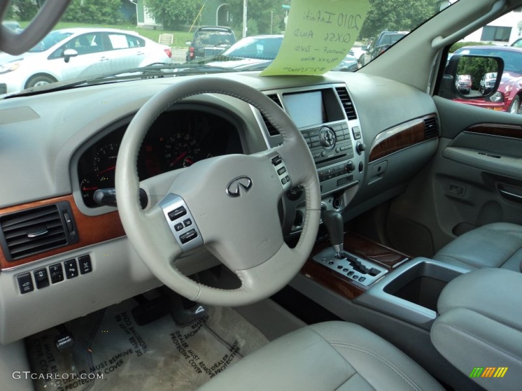 2010 QX 56 4WD - Silver Graphite / Stone photo #35