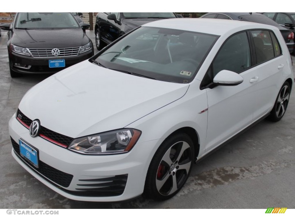 2015 Golf GTI 4-Door 2.0T S - Pure White / Titan Black Leather photo #3