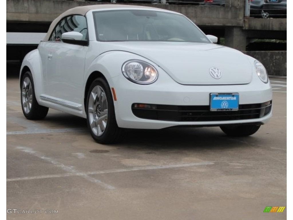 2014 Beetle 1.8T Convertible - Pure White / Beige photo #1