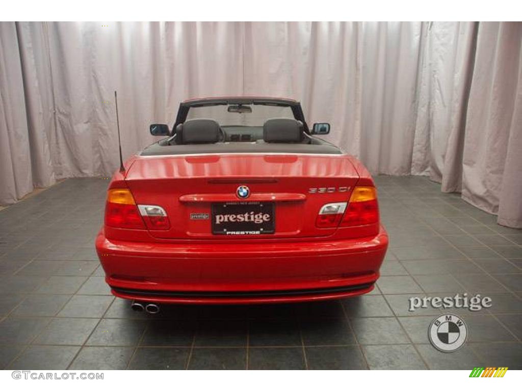 2002 3 Series 330i Convertible - Electric Red / Black photo #2