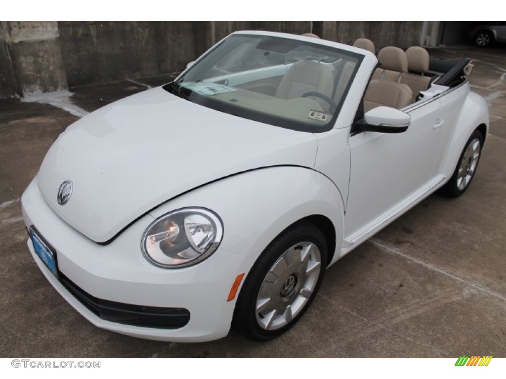 2014 Beetle 1.8T Convertible - Pure White / Beige photo #21