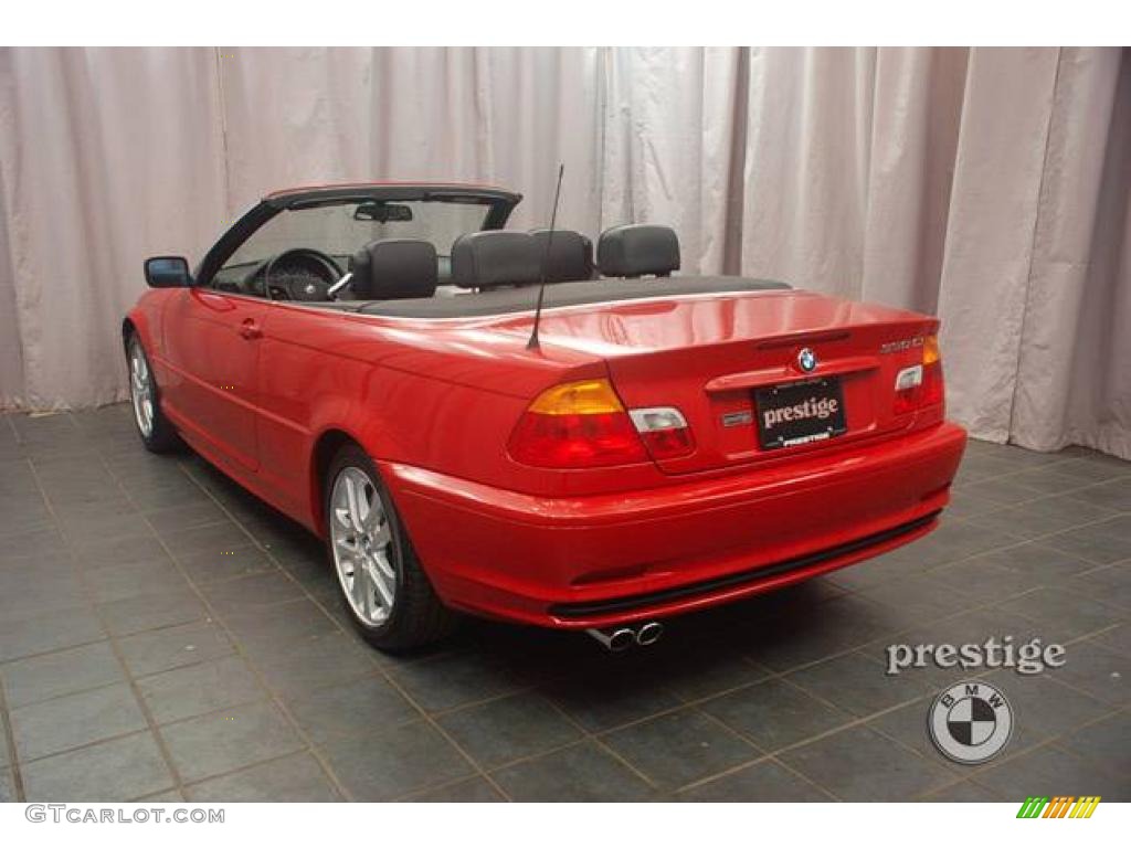 2002 3 Series 330i Convertible - Electric Red / Black photo #3