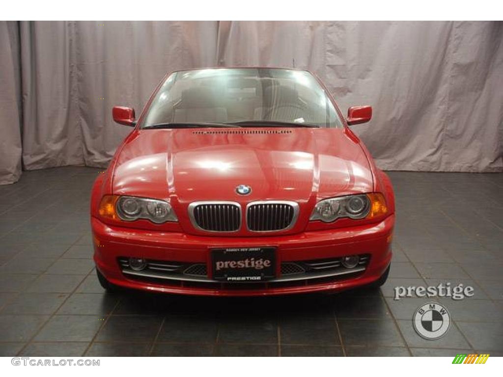 2002 3 Series 330i Convertible - Electric Red / Black photo #6