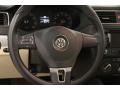 Cornsilk Beige 2011 Volkswagen Jetta SEL Sedan Steering Wheel