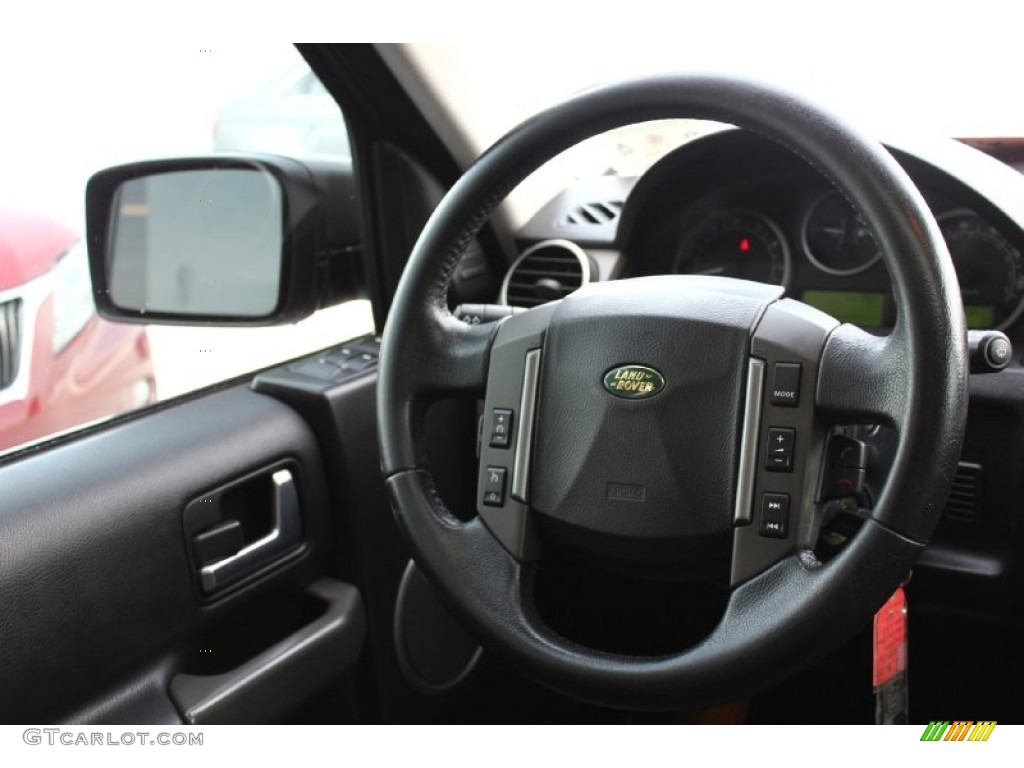 2006 Land Rover LR3 V8 SE Black Steering Wheel Photo #94804863