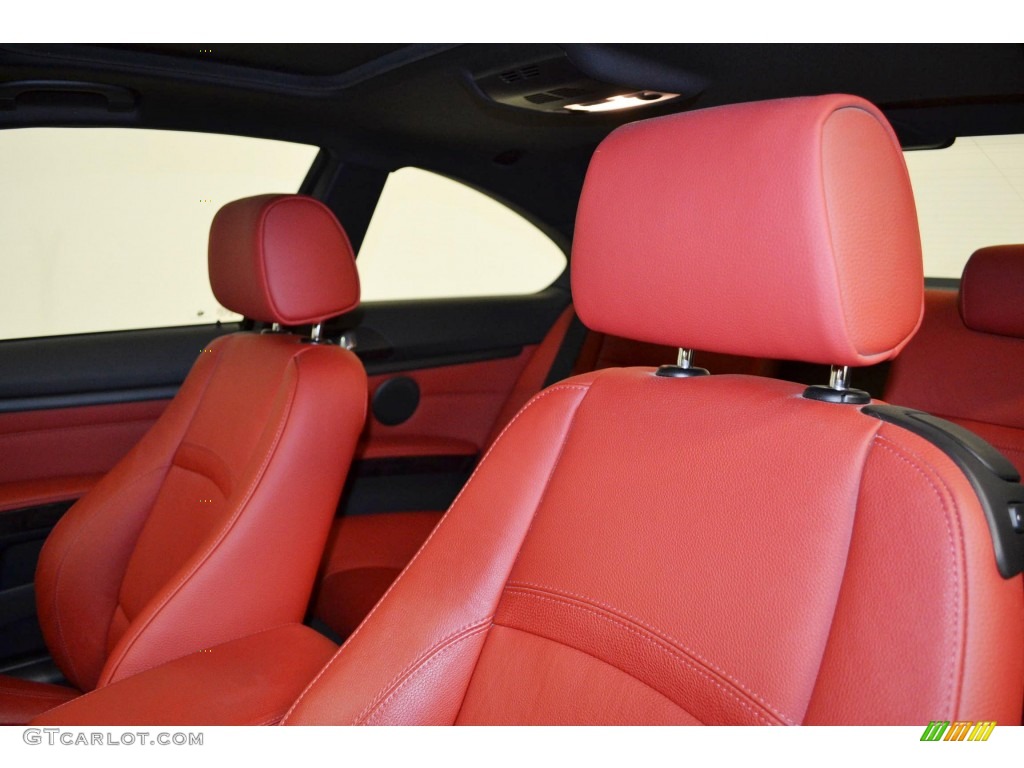 2011 3 Series 335i Coupe - Mineral White Metallic / Coral Red/Black Dakota Leather photo #14