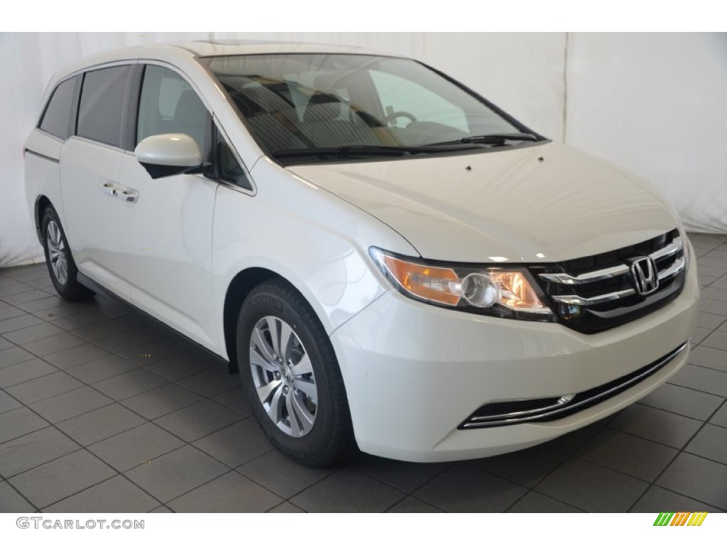 White Diamond Pearl 2014 Honda Odyssey EX-L Exterior Photo #94806102