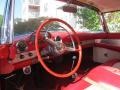 1955 Ford Thunderbird Red/White Interior Prime Interior Photo