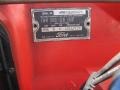 Info Tag of 1955 Thunderbird Convertible