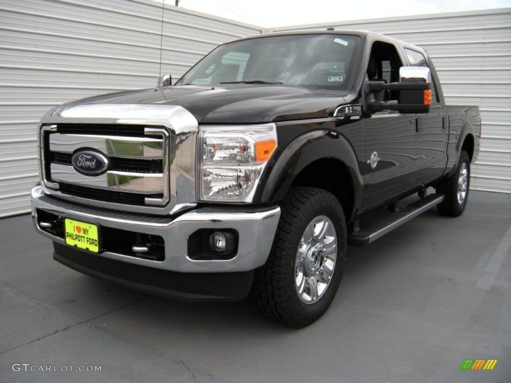 2015 F250 Super Duty Lariat Crew Cab 4x4 - Tuxedo Black / Black photo #7