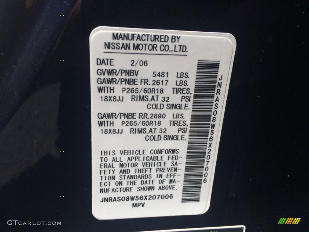 2006 FX 35 AWD - Sapphire Blue Pearl / Graphite photo #25