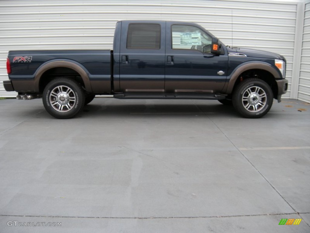2015 F250 Super Duty King Ranch Crew Cab 4x4 - Blue Jeans / King Ranch Mesa Antique Affect/Adobe photo #3