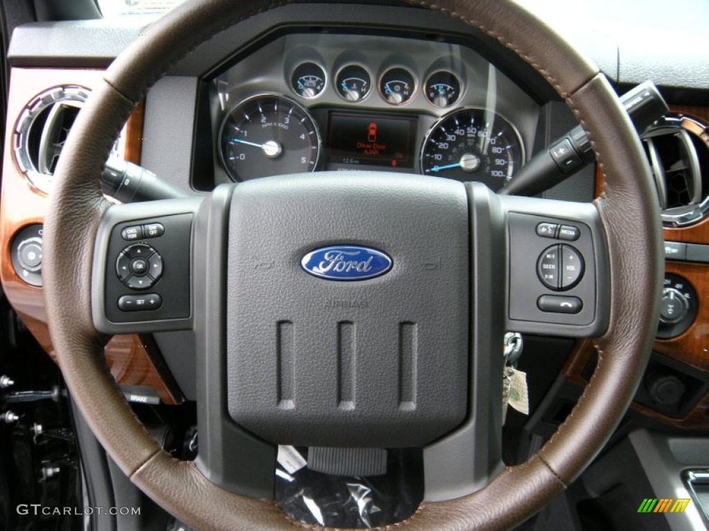 2015 Ford F250 Super Duty King Ranch Crew Cab 4x4 King Ranch Mesa Antique Affect/Black Steering Wheel Photo #94814003
