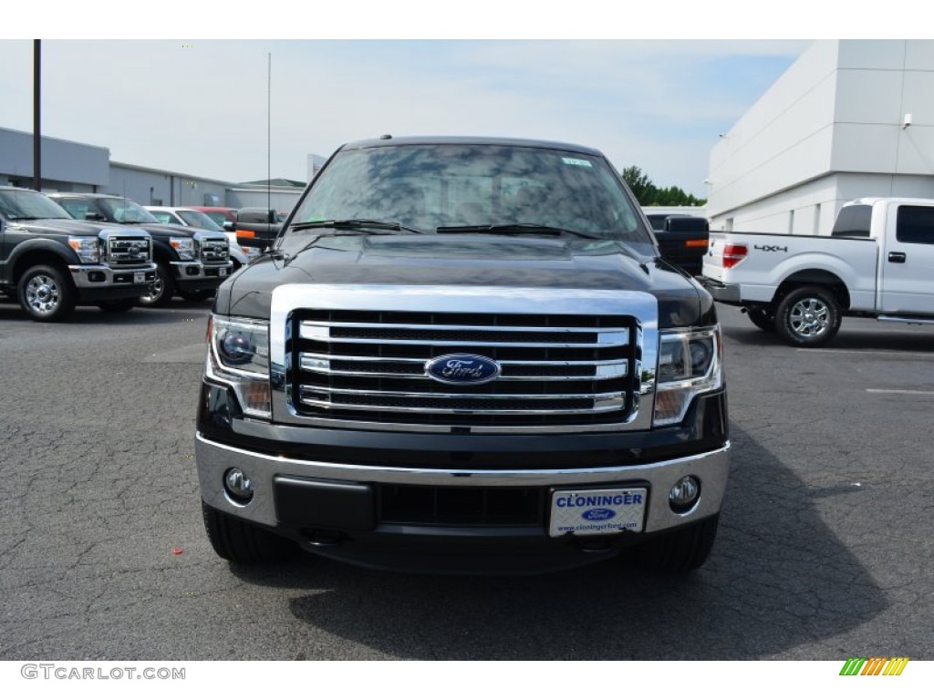 2014 F150 Lariat SuperCrew 4x4 - Tuxedo Black / Black photo #4