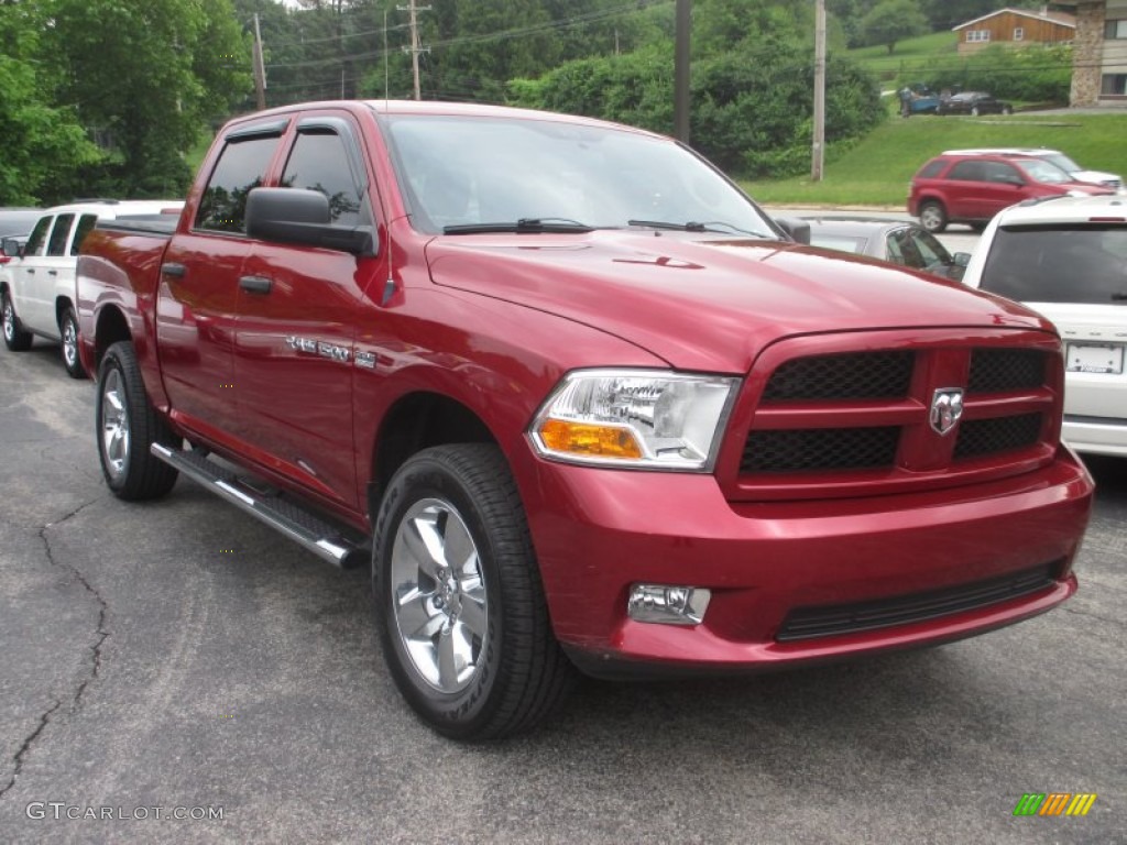 2012 Ram 1500 ST Crew Cab 4x4 - Deep Cherry Red Crystal Pearl / Dark Slate Gray/Medium Graystone photo #14