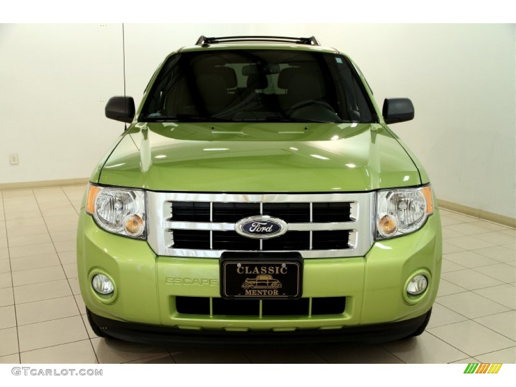 2012 Escape XLT - Lime Squeeze Metallic / Charcoal Black photo #2